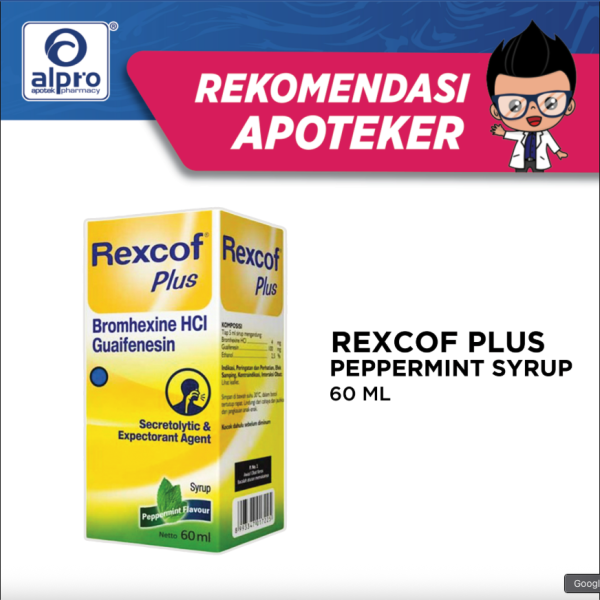 Rexcof Plus Peppermint Syrup 60Ml